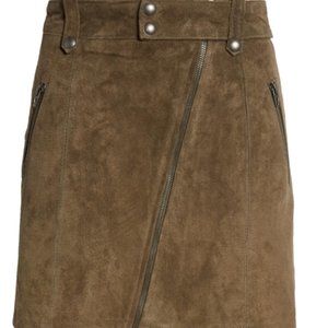 BLANKNYC Zip Suede Miniskirt, size 29=8